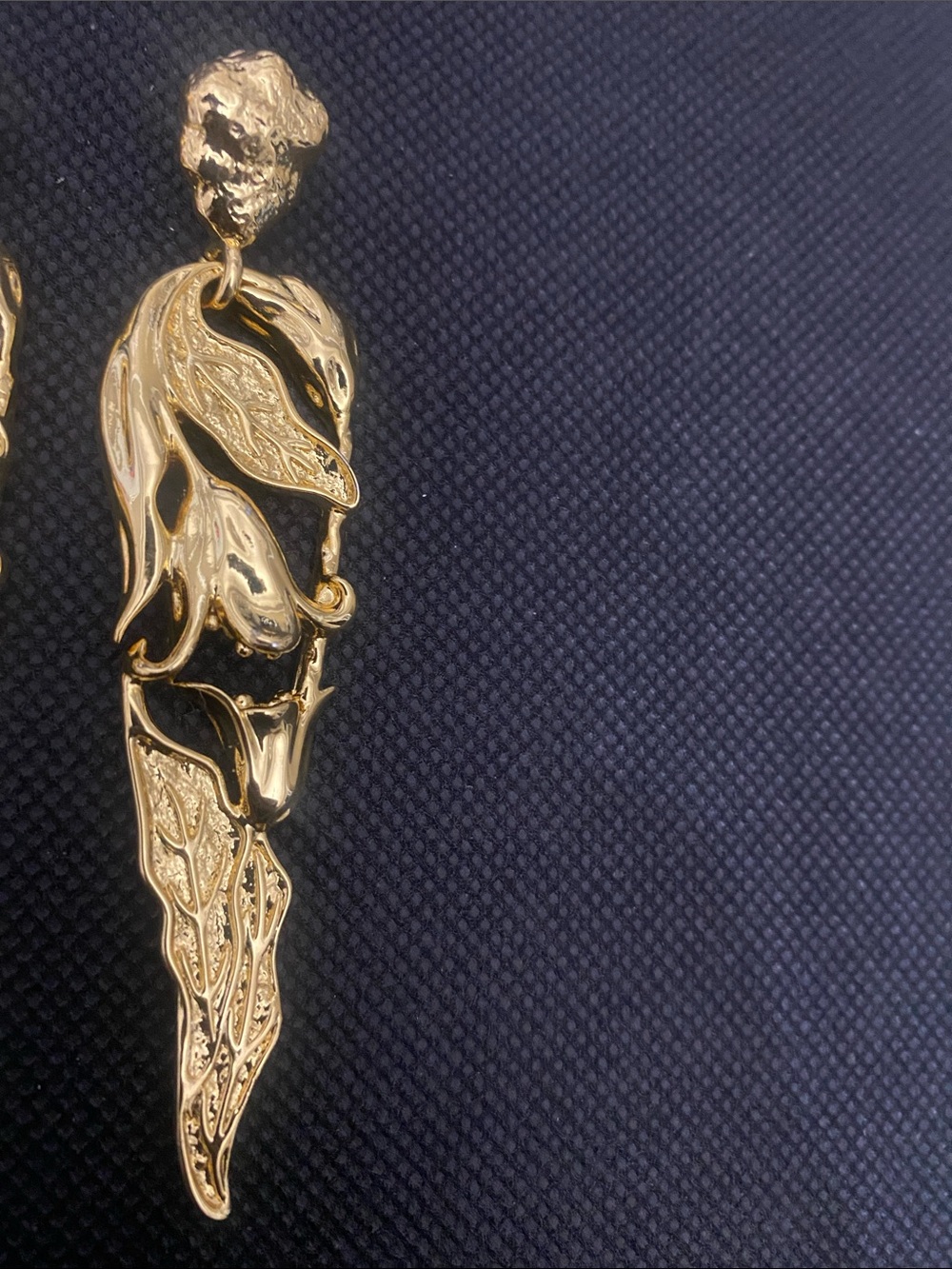 Sohi Gold Plated Drop Earrings View 2
